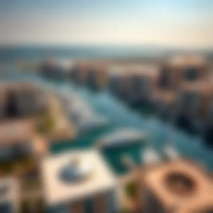 Aerial view of The Point Marina highlighting its waterfront location