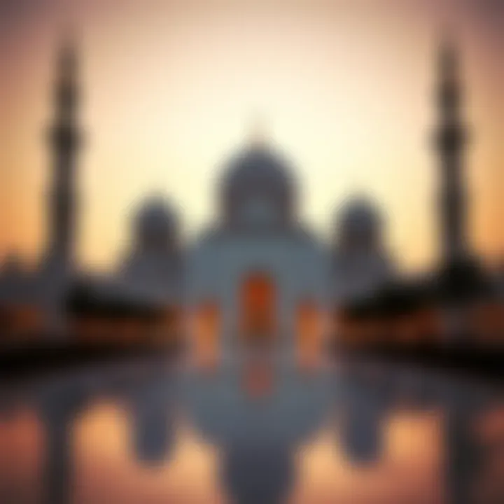 Sheikh Zayed Grand Mosque: A Cultural Icon Sheikh Zayed Grand Mosque in Abu Dhabi at sunset