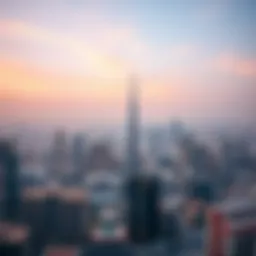 Aerial view showcasing Dubai's skyline with freehold properties