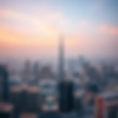 Dubai's Skyline: Freehold Properties Overview Aerial view showcasing Dubai's skyline with freehold properties