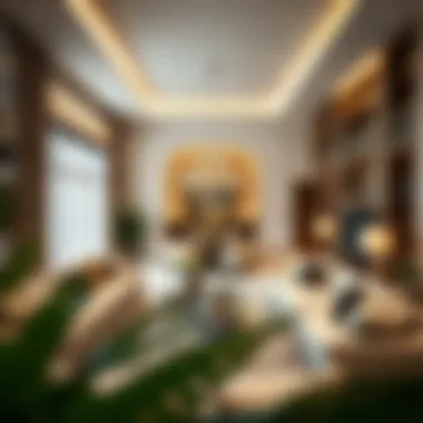Luxurious Apartment in Dubai An elegant apartment interior that reflects the high standard of living in Dubai