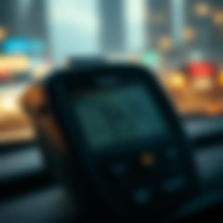 Insight into taxi fare calculations Close-up of a taxi meter displaying fare details