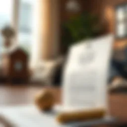 Detailed illustration of title deed document