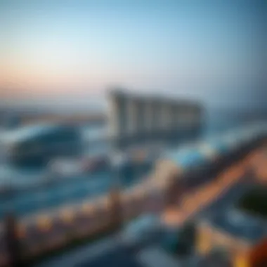 Modern Architectural Marvel of Wasl Port Panoramic view of Wasl Port showcasing modern architecture
