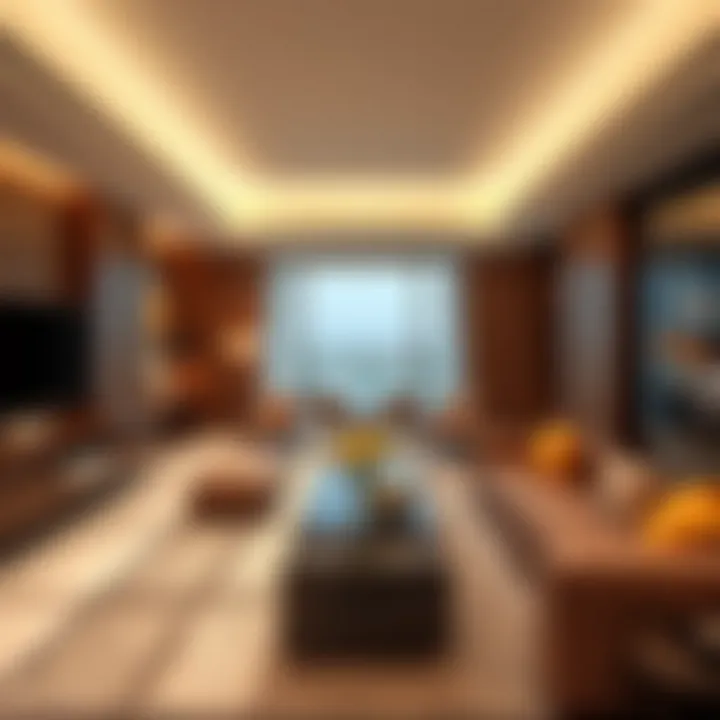 Luxurious Accommodations at Yas Viceroy Luxurious suite interior at the Yas Viceroy Hotel