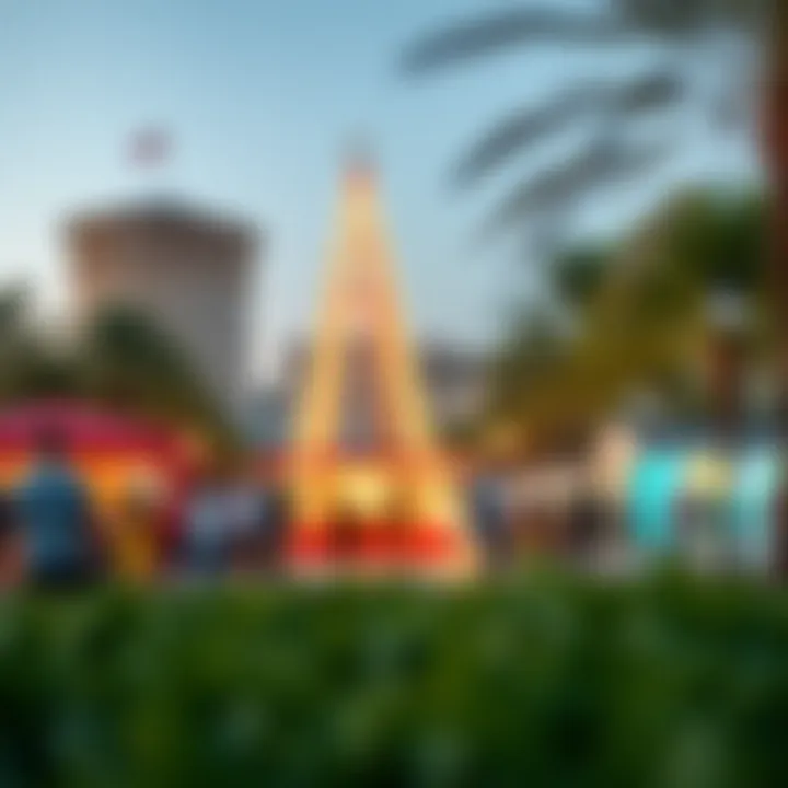 Cultural events taking place at Zabeel Park, highlighting community engagement.