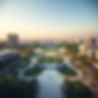 Zabeel Park: A Gateway to Urban Development Panoramic view of Zabeel Park with nearby developments illustrating its influence.